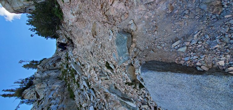 The final chute into Marion Lake