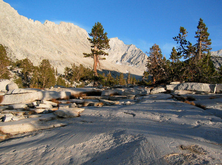 Rock Slabs near camp at sunset