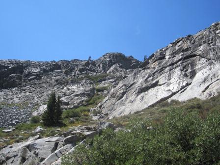 A closer view of the &quot;green path&quot; we followed