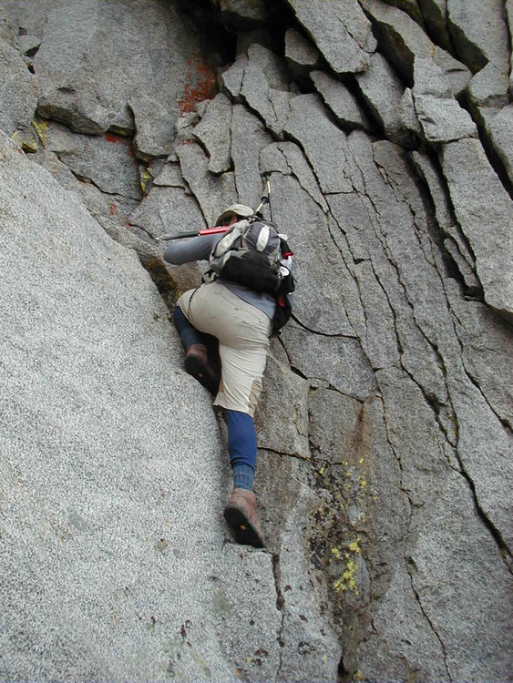 some 4th class climbing  1PM *