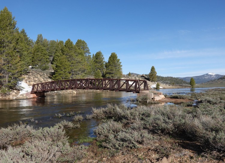 7. Second bridge &amp; flow around concrete base on N. side
