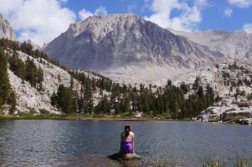 Admiring the view of Whitney