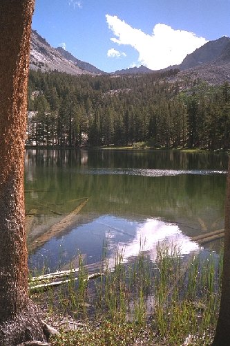 Looking up over Lake 9735 at Mt. Brewer. Another good reason to do this hike.