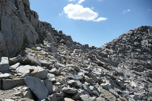 Near the top of Blue lake Pass