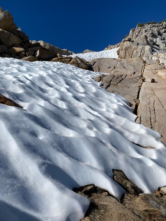 Looking up towards top of Lucifer's Saddle from North Side