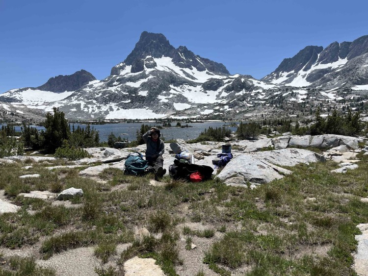 Just arrived in camp we get the view of Banner across the lake.