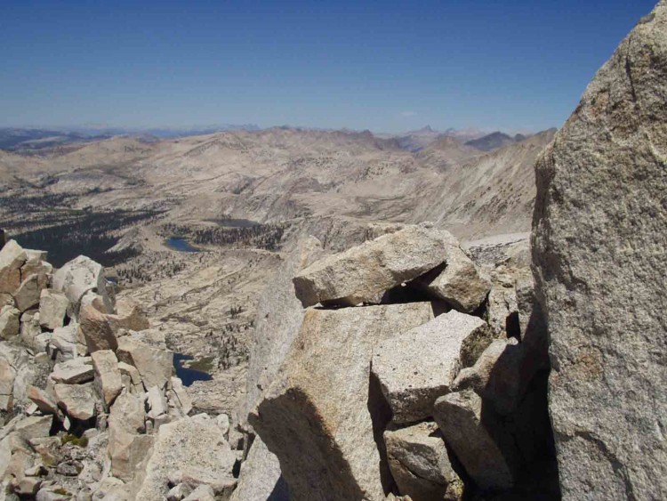 View from summit to Blackcap Basin