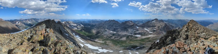 Panorama from the western Twin Peak