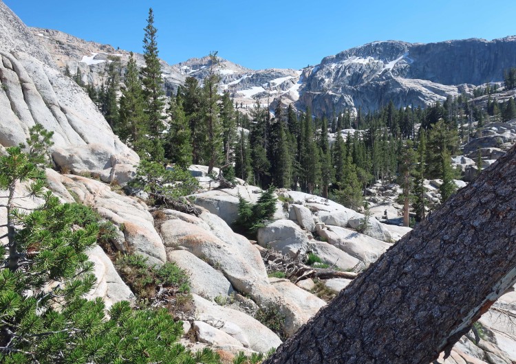 Afternoon hike to scout route- view from saddle