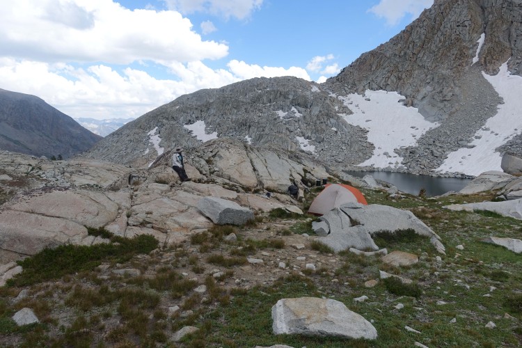 Lake 11010+ with marten snow field behind and to the left