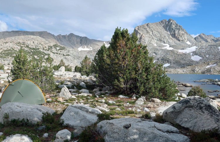 Muriel Lake camp looking south