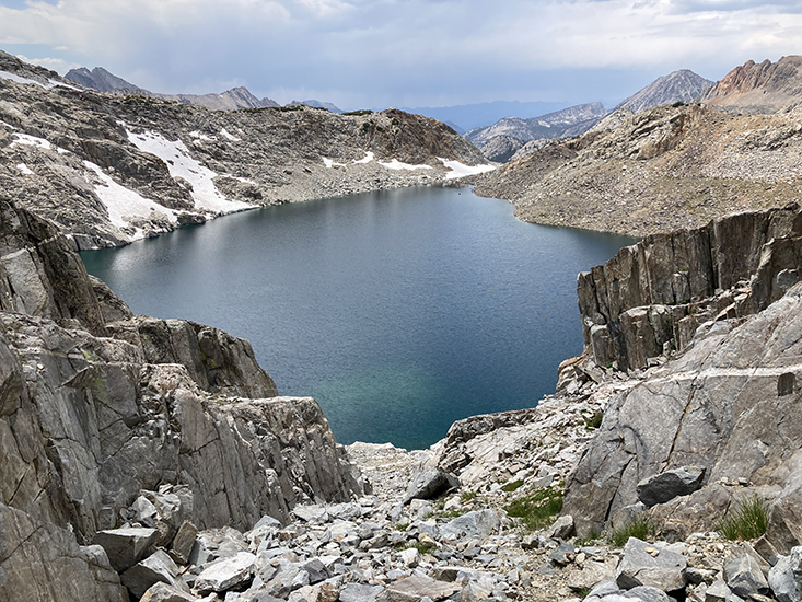 On the way down to Red and White Lake - wrong chute, dude.