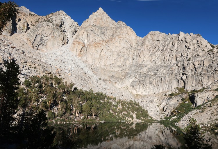 Sunrise over, leaving Heart Lake