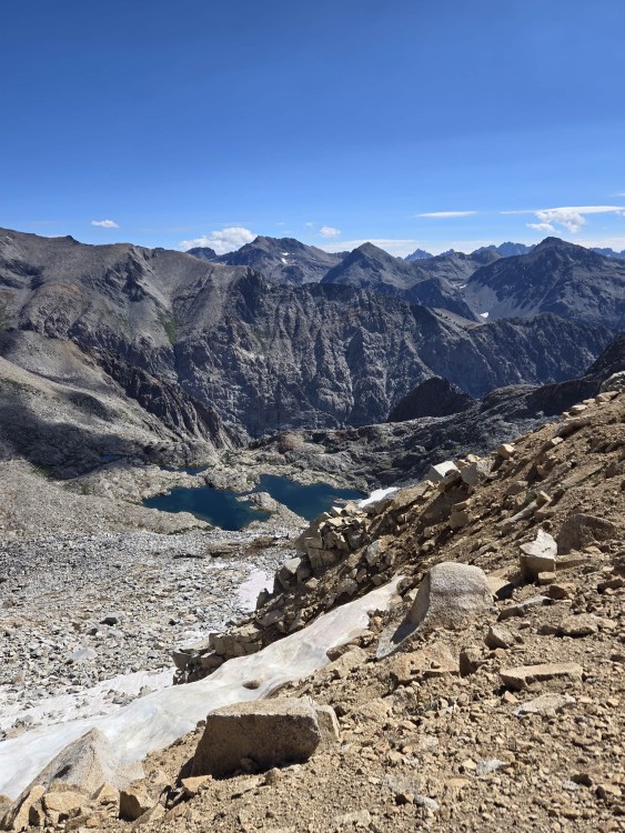 view over to Ragged spur and black divide area