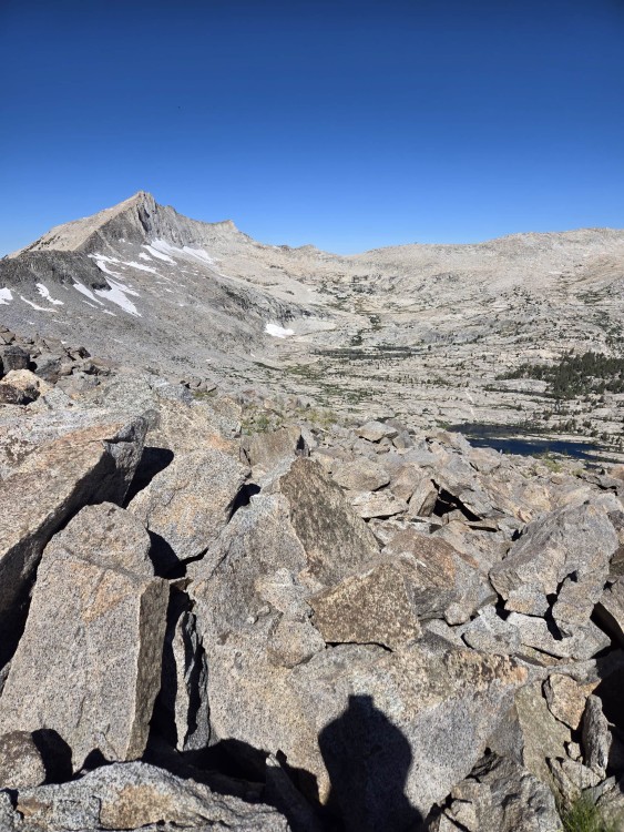 looking over to Finger peak and finger col