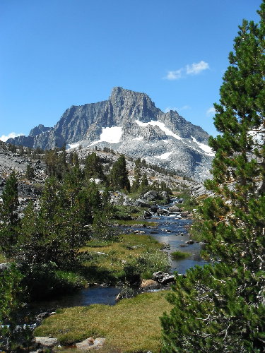 Mts. Ritter, Banner and the headwaters of the San Joaquin