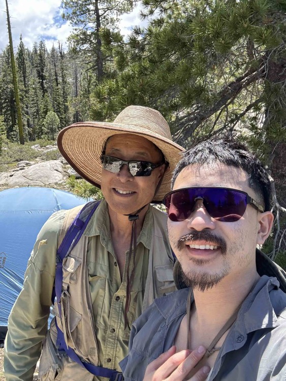 Lee and I at our campsite.