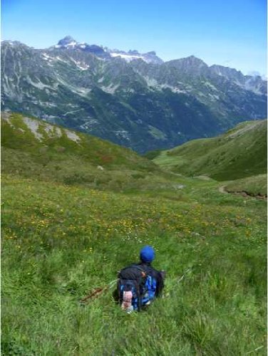 Lunch spot above Col de Balme.