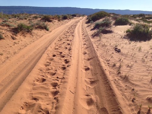 Deep sand on the way to Crack-in-the-Wall