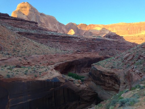 View of Stevens Arch just above Coyote Gulch