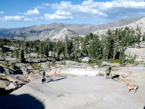 Headed back down - you can see the distinct difference in geology facing the more volcanic soils on the east side of the Summit creek watershed.