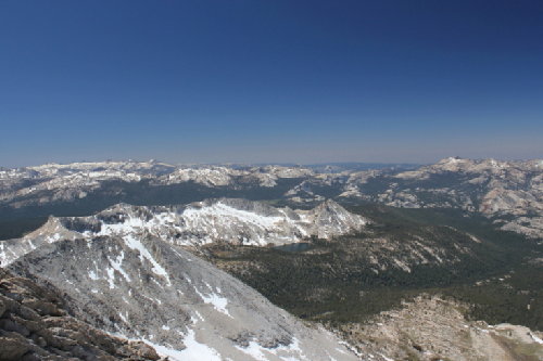 Looking SW with Half Dome near center