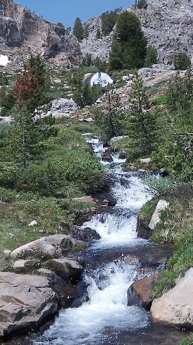 Waterfall at west end of Garnet Lake