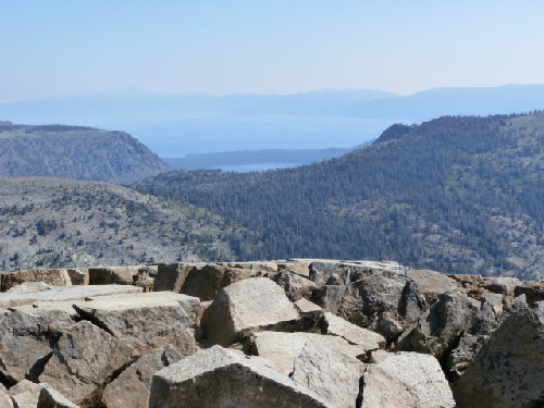 Tahoe with Fallen Leaf in the foreground