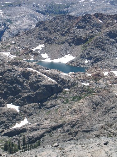 View looking east from Twin Island Lakes to Mt. Ritter