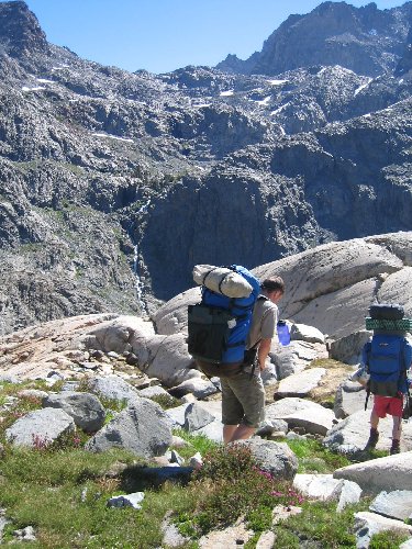 View looking east from Twin Island Lakes to Mt. Ritter