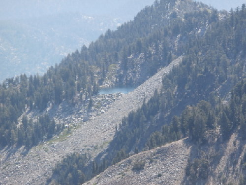 A distant off trail lake