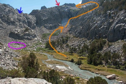 Far end of Sam Mack meadow marked up