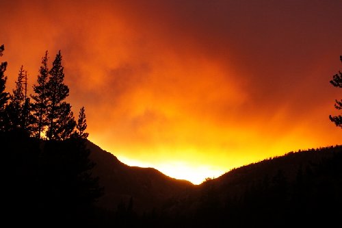 Sunset over Evolution Meadow