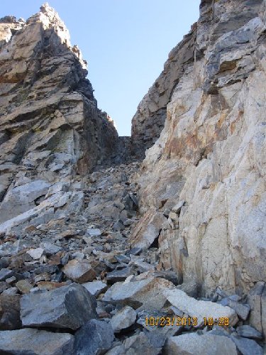 the chute I came down from east side to west