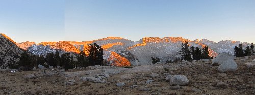 sunset on mono divide