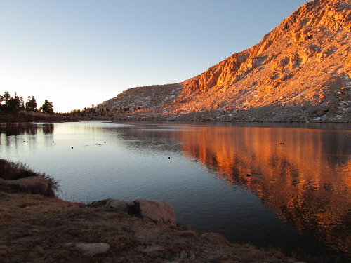 Iced Over Cottonwood Lake 4 at Sunset