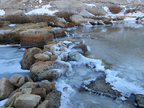 Iced Outlet of Cottonwood Lake 4