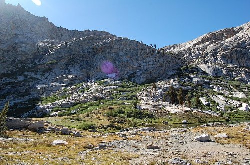 The view from Spring Lake up toward Cyclamen