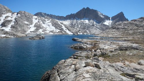 Seven Gables from Vee Lake camp
