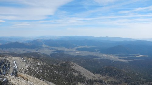 View South West from summit - Monache Meadows