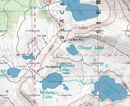 The easy way to Cathedral Lake.