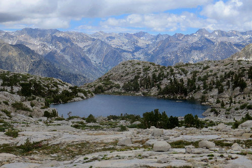 Looking down at lake 10,600+
