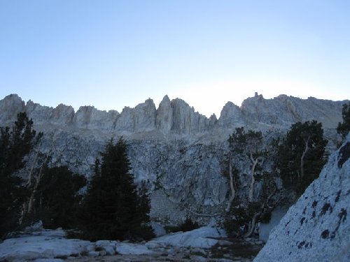 Sawtooth range from camp