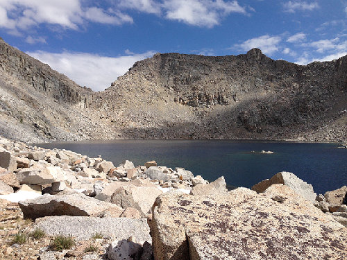 Lake 11910, Alpine Col to left.