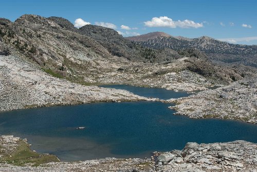 Nydiver Lakes in the stark midafternoon