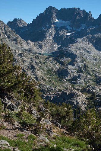 Looking down the very steep &quot;green band&quot;