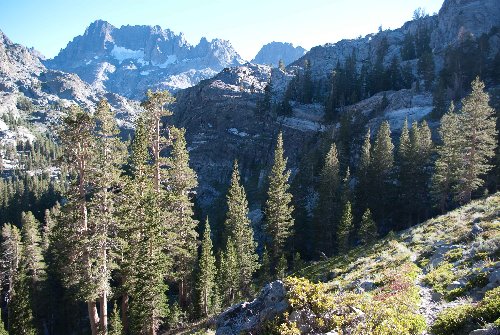 On the descent showing the Nydiver use trail