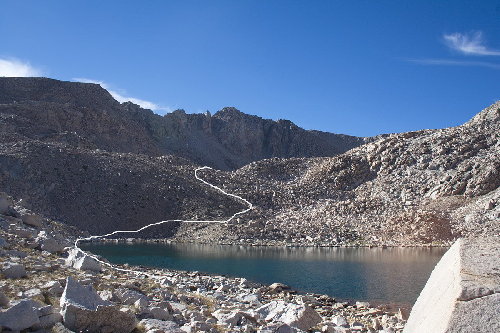 Path from the lower Lost Lake to the upper lakes