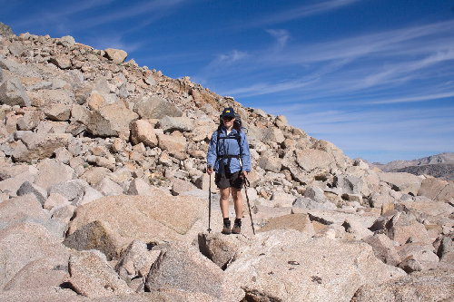 Talus around the upper Lost Lakes.  It's intermingled with some grassy spots and in general was not &quot;tedious&quot;