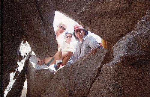 Looking up through The Keyhole, on the Darwin Basin side -- 1988